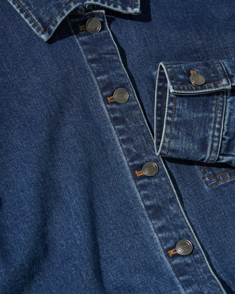 Load image into Gallery viewer, Organic Denim Painter's Jacket