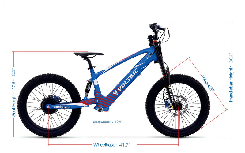 Load image into Gallery viewer, Voltaic Youth Electric Dirt Bike 20'' Flying Fox 48V
