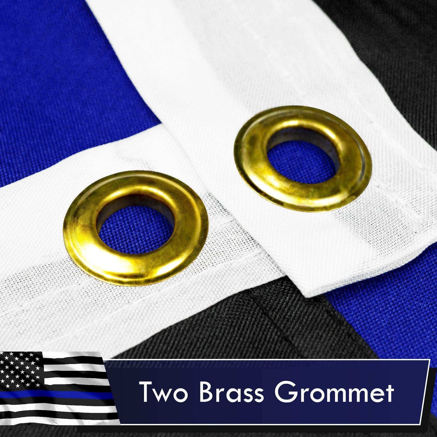 Combo Pack: USA American Flag 3x5 Ft 75D Printed Stars & Thin Blue Line Flag 3x5 Ft 75D Printed - Skoutley Outdoors LLC