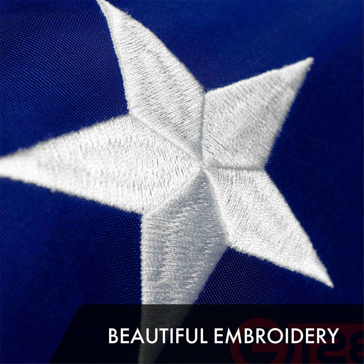 American USA Flag | 6x10 Ft | ToughWeave Series Embroidered 300D Polyester | Country Flag Embroidered Stars Sewn Stripes Indoor Outdoor Brass Grommets - Skoutley Outdoors LLC