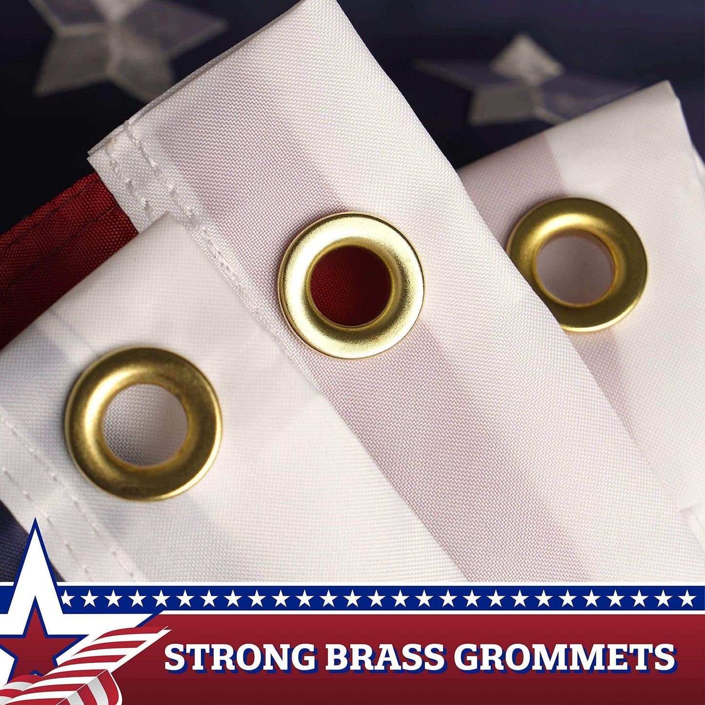 USA Pleated Fan Flag Star 1.5x1.5FT Center Quarter Circle Embroidered Polyester Stars and Stripes - Skoutley Outdoors LLC