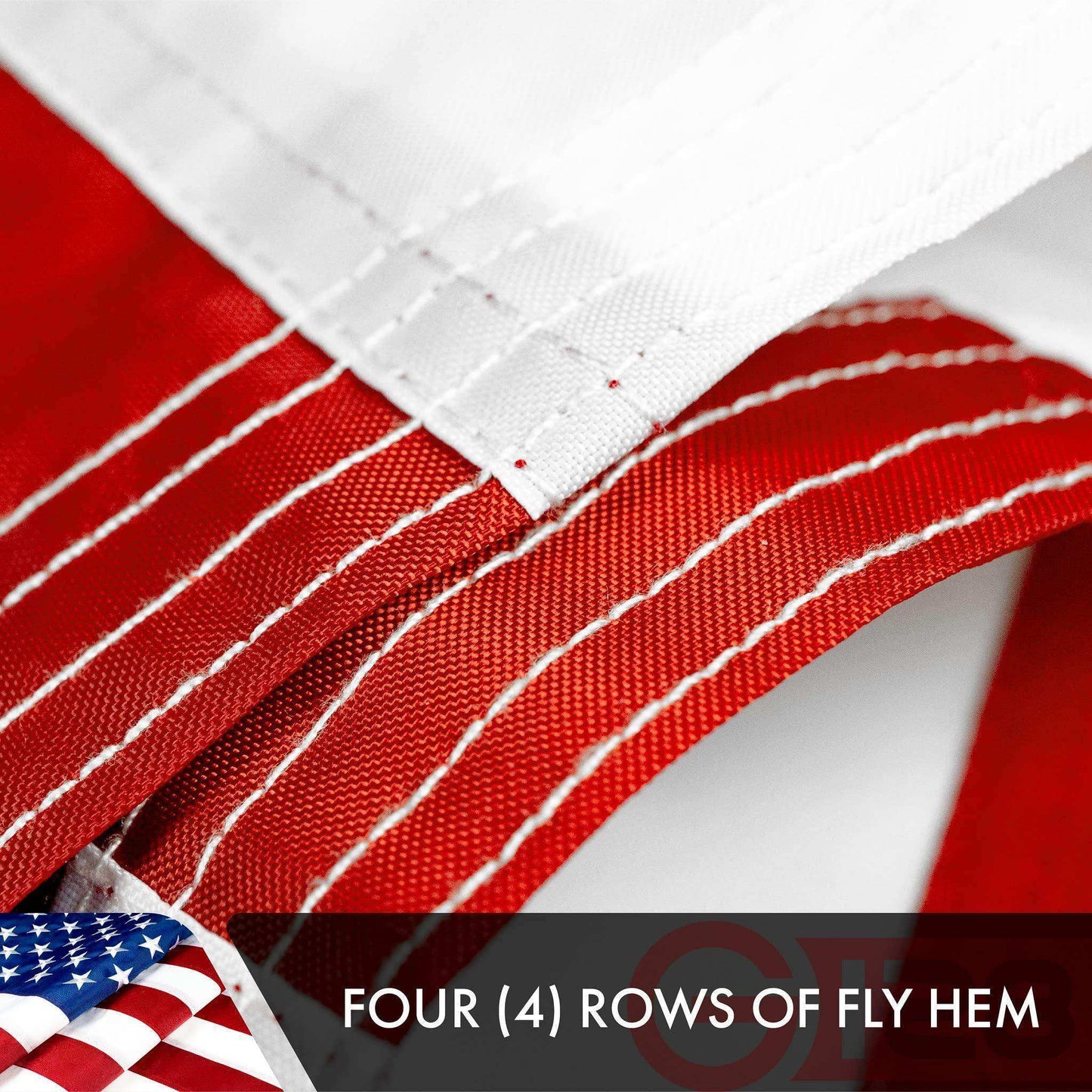 American USA Flag | 3x5 Ft | Double ToughWeave Series Double Sided Embroidered 210D Polyester | Country Flag Embroidered Stars Sewn Stripes Indoor Outdoor Brass Grommets Heavy Duty 2 ply - Skoutley Outdoors LLC