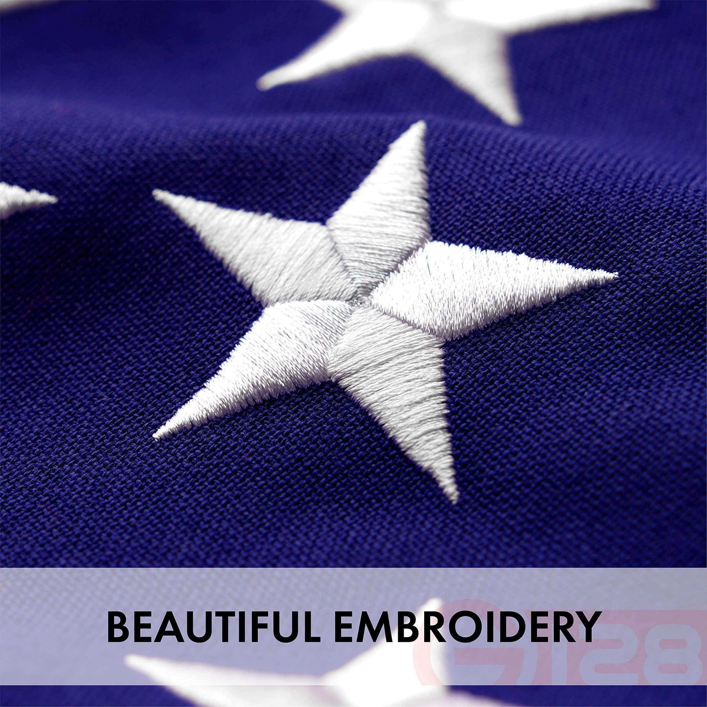 American USA Flag | 10x15 Ft | StormFlyer Series Embroidered 220GSM Spun Polyester | Country Flag Embroidered Stars Sewn Stripes Indoor Outdoor Brass Grommets Heavy Duty All Weather - Skoutley Outdoors LLC