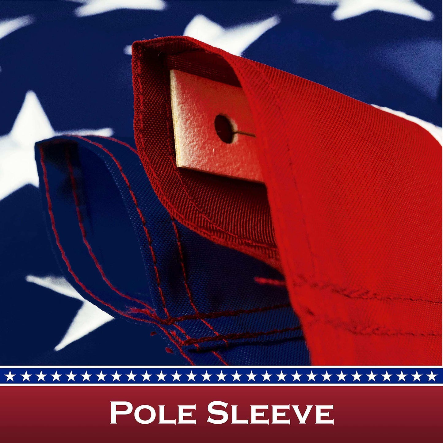 American USA Flag | 3x5 Ft | ToughWeave Series Pole Sleeve Embroidered 210D Polyester | Country Flag Embroidered Stars Sewn Stripes Indoor Outdoor NO Flagpole Included - Skoutley Outdoors LLC