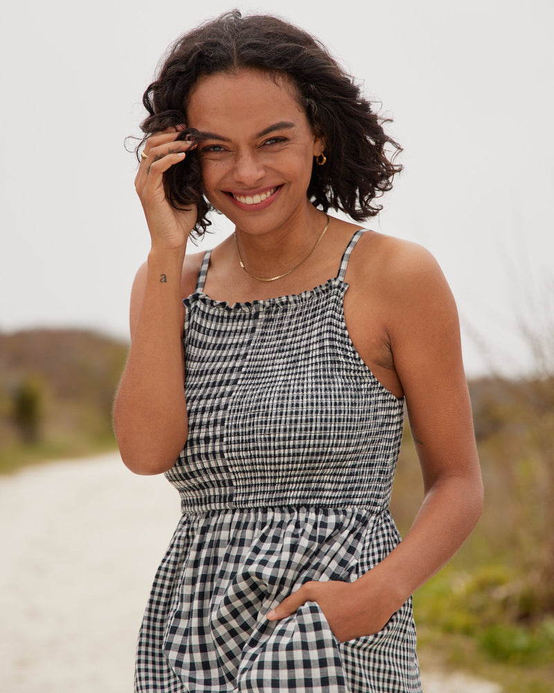 Load image into Gallery viewer, Organic Smocked Patchwork Dress