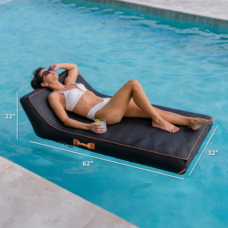 Load image into Gallery viewer, Lux Inflatable Chaise Pool Lounger with Sunbrella® Fabric