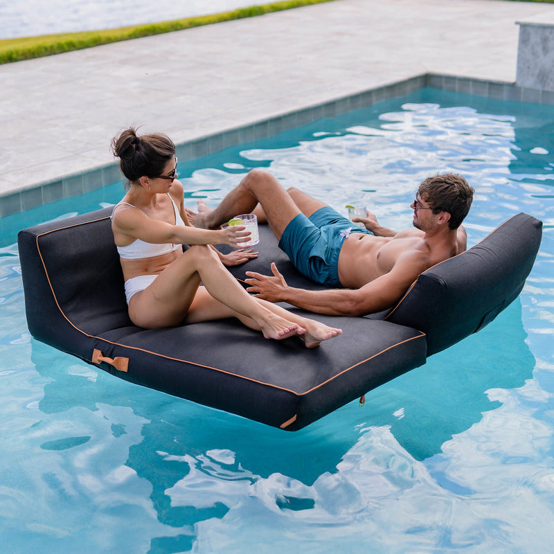 Load image into Gallery viewer, Lux Inflatable Chaise Pool Lounger with Sunbrella® Fabric