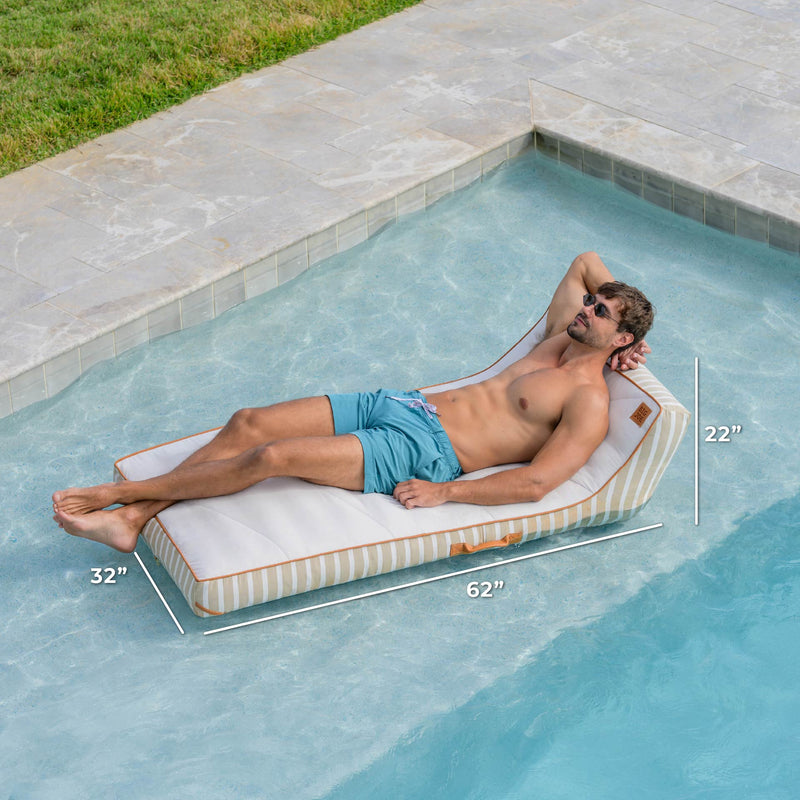 Load image into Gallery viewer, Lux Inflatable Chaise Pool Lounger with Sunbrella® Fabric