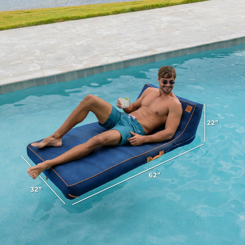 Load image into Gallery viewer, Lux Inflatable Chaise Pool Lounger with Sunbrella® Fabric