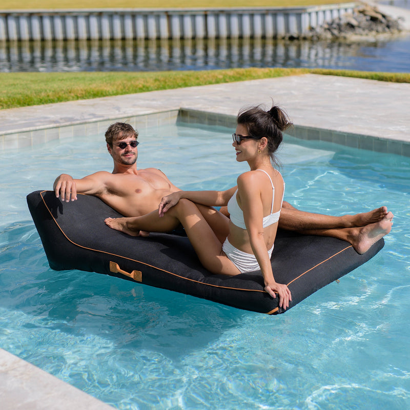 Load image into Gallery viewer, Lux Double Inflatable Chaise Pool Float with Sunbrella® Fabric