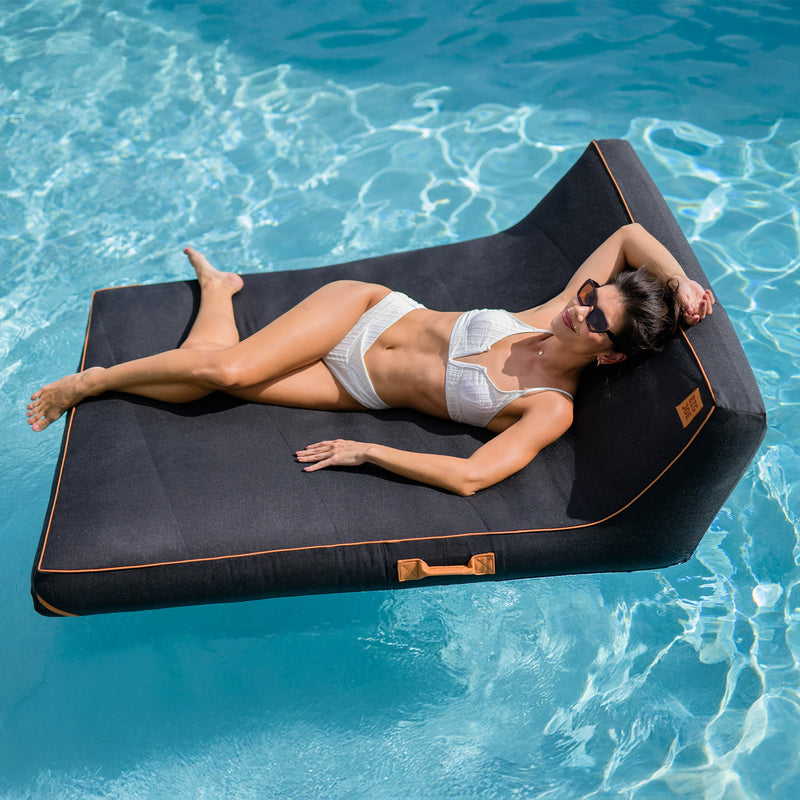 Load image into Gallery viewer, Lux Double Inflatable Chaise Pool Float with Sunbrella® Fabric