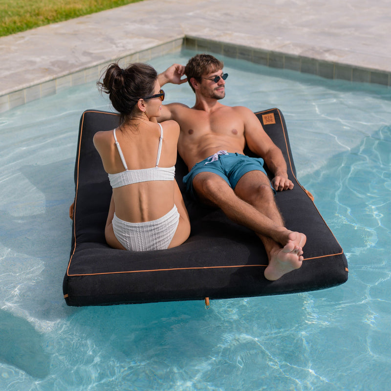 Load image into Gallery viewer, Lux Double Inflatable Chaise Pool Float with Sunbrella® Fabric