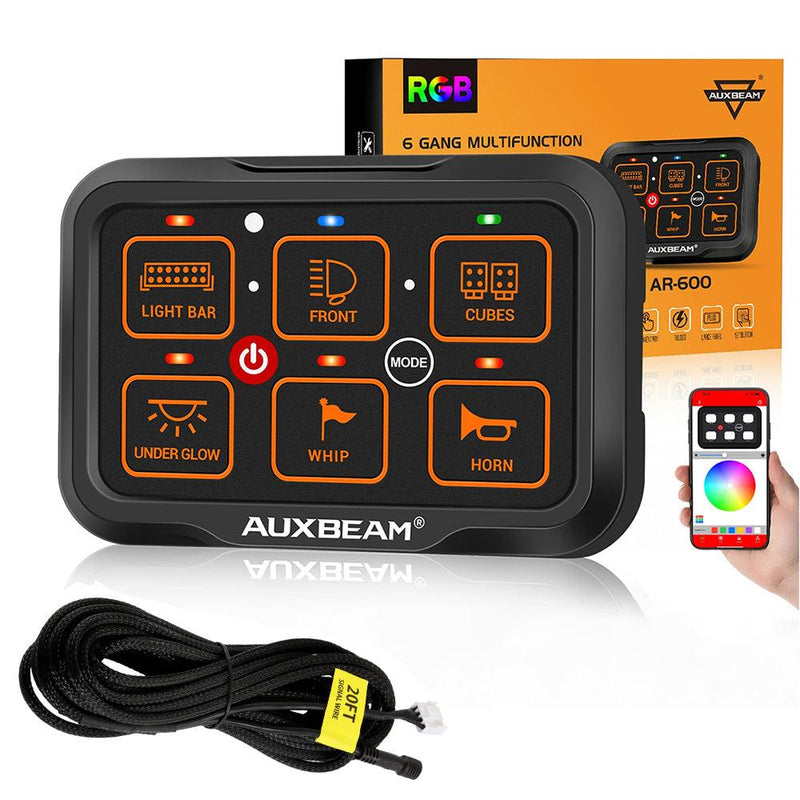 Load image into Gallery viewer, AR-600 RGB Switch Panel with APP, Toggle/ Momentary/ Pulsed Mode Supported