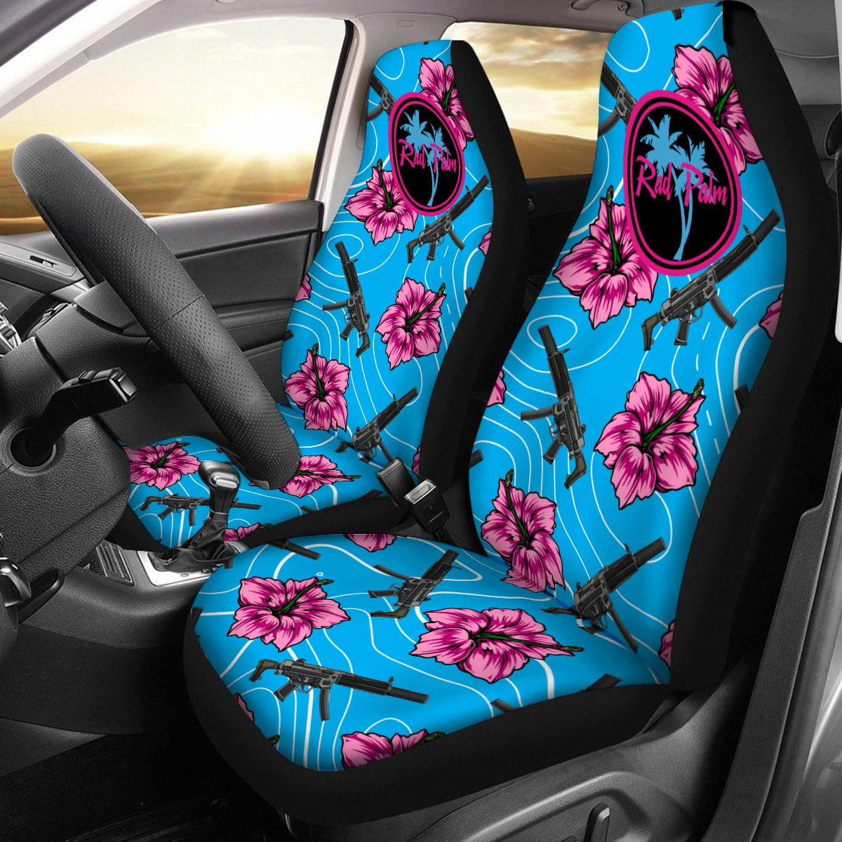High Capacity Hibiscus Universal Car Seat Cover