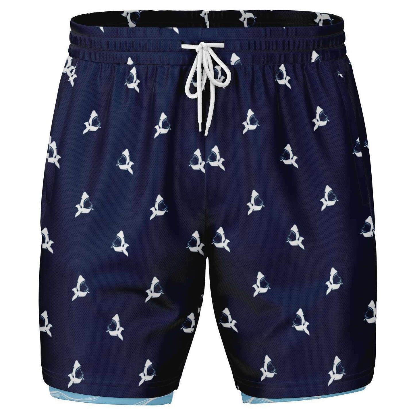 Rad Palm Deep Blue Men's 2-in-1 Shorts