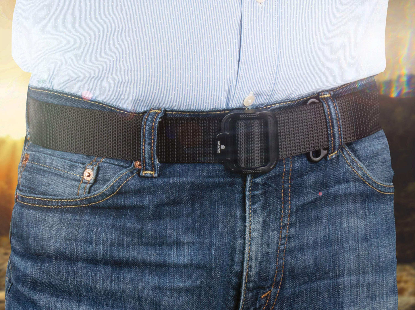 2ND Amen Men's Tactical 1.5 Inch Convertible TDU Rigger with Black Nylon webbing belt & Adjustable Metal Buckle - Skoutley Outdoors LLC