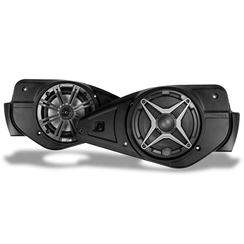 Load image into Gallery viewer, 2024-2025 Jeep Wrangler JL or Gladiator JT 6.5" Soundbar speaker adapters with Kicker or SSV Works Speakers