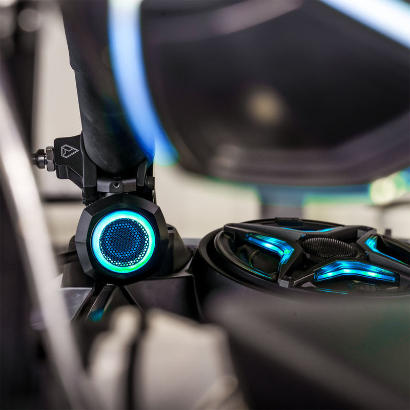 Load image into Gallery viewer, Universal 1" Cage-Pod Tweeters w/RGB Ring for UTV Audio Systems