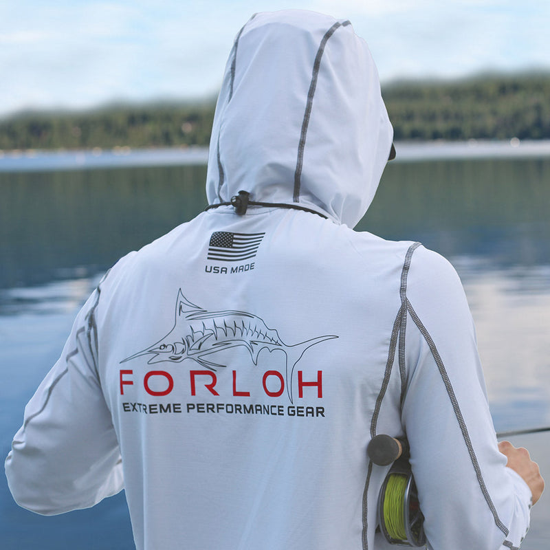 Load image into Gallery viewer, Men’s SolAir Fish Graphic Sun Hoodie