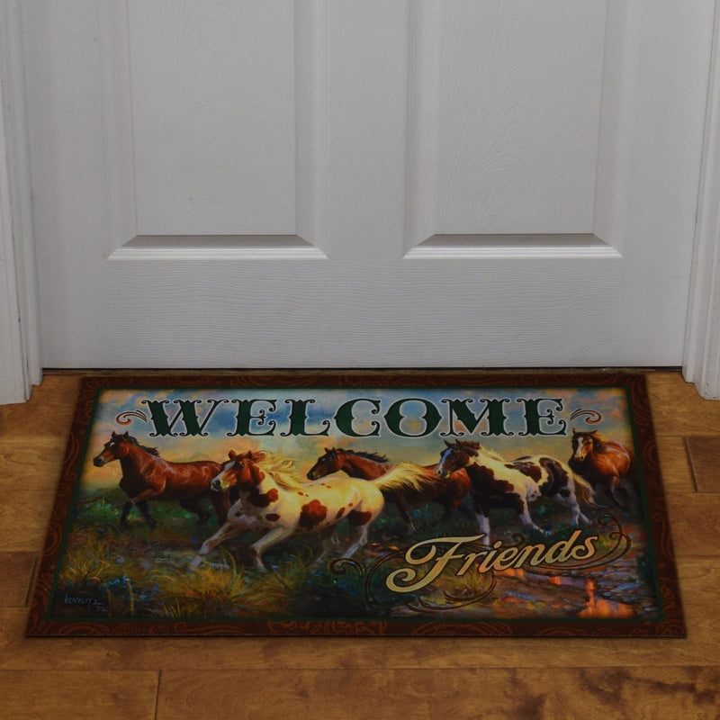 Load image into Gallery viewer, Door Mat Rubber 26in x 17in-Welcome Horse