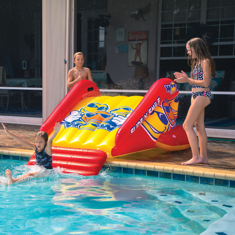 Load image into Gallery viewer, WOW Sports Slide N Smile Inflatable Pool Slide with Sprinklers for Kids and Adults