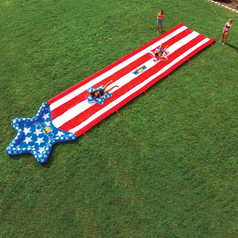 Load image into Gallery viewer, WOW Sports Americana Stars & Stripes Giant 40ft Backyard Super Slide