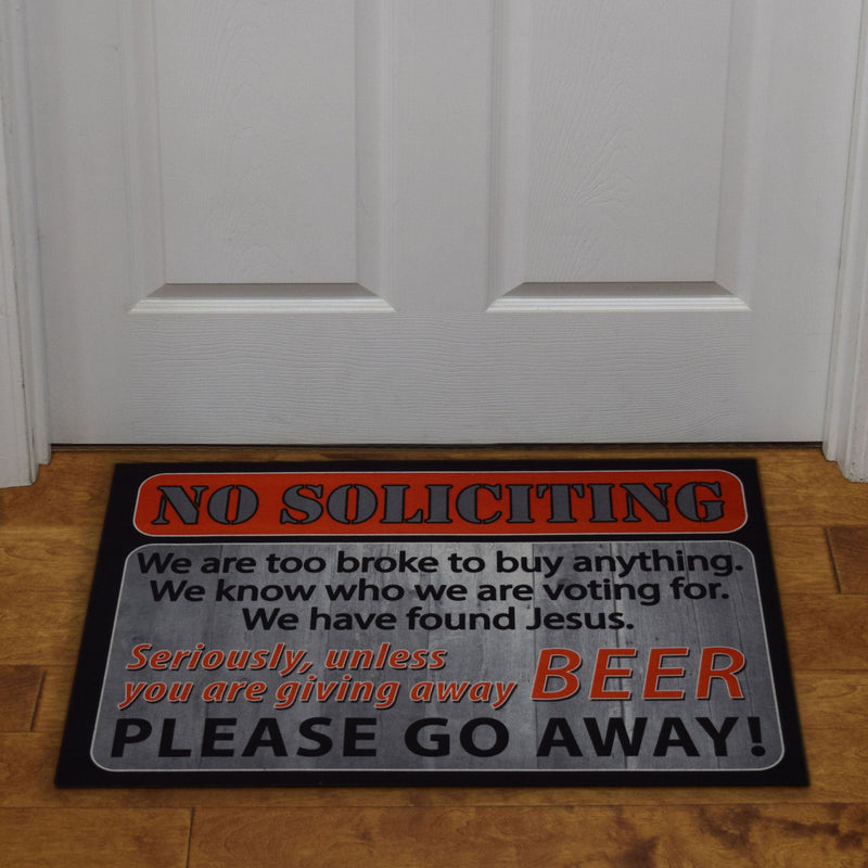 Load image into Gallery viewer, Door Mat Rubber 26in x 17in-No Soliciting