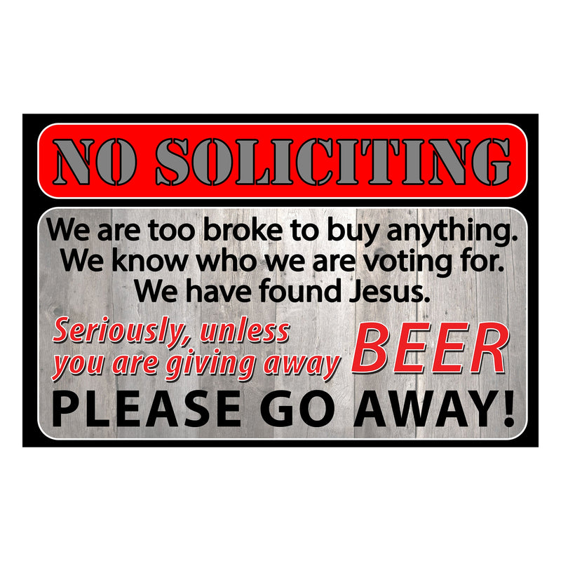 Load image into Gallery viewer, Door Mat Rubber 26in x 17in-No Soliciting