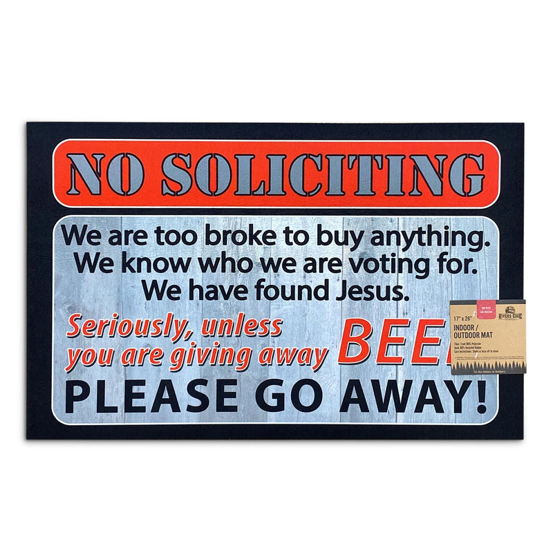 Load image into Gallery viewer, Door Mat Rubber 26in x 17in-No Soliciting