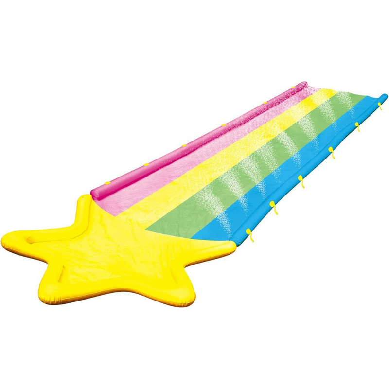 Load image into Gallery viewer, WOW Sports 40' x 8' Rainbow Star Super Slide with 2 Inflatable Sleds