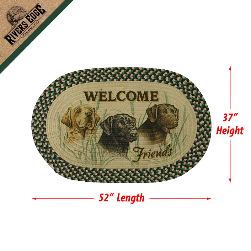 Load image into Gallery viewer, Braided Rug 26-inch Oval-Labs
