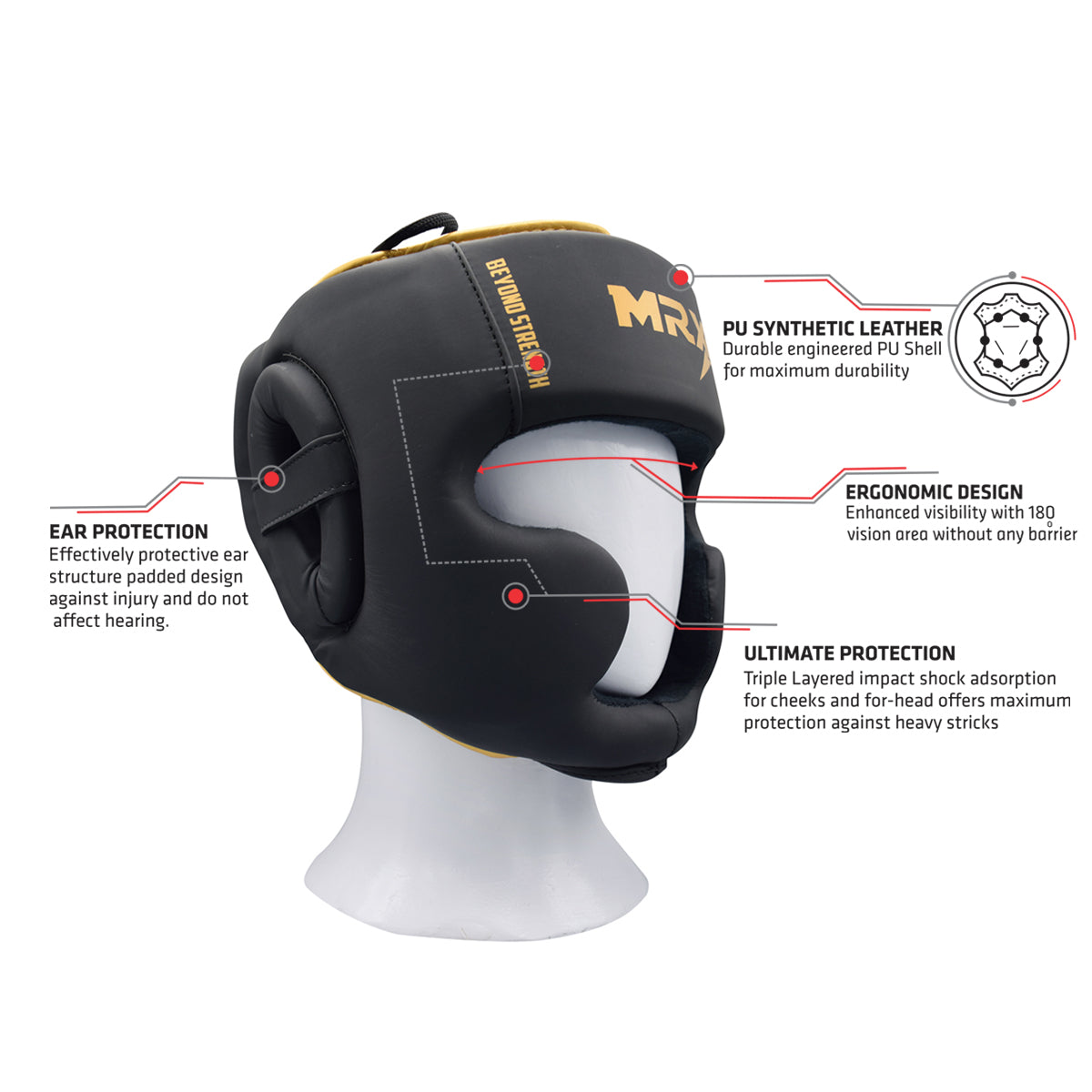 MRX Head Gear for Boxing Kickboxing MMA Men Women