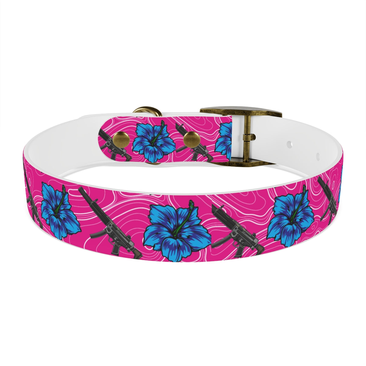 Rad Palm High Capacity Hibiscus Dog Collar