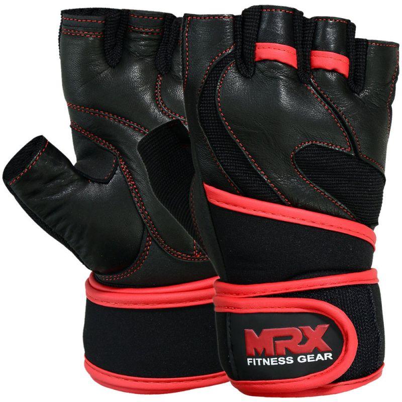 Load image into Gallery viewer, Mrx Weight Lifting Leather Gloves With Long Wrist Strap