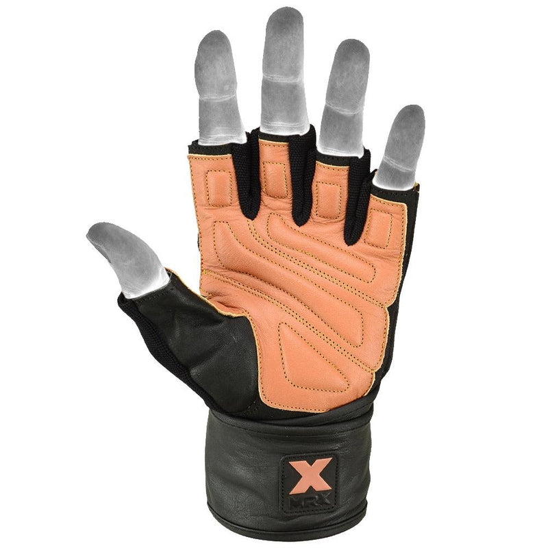 Load image into Gallery viewer, Mrx Men's Weight Lifting Pro Leather Gloves 18 Inches Long Wrist Strap