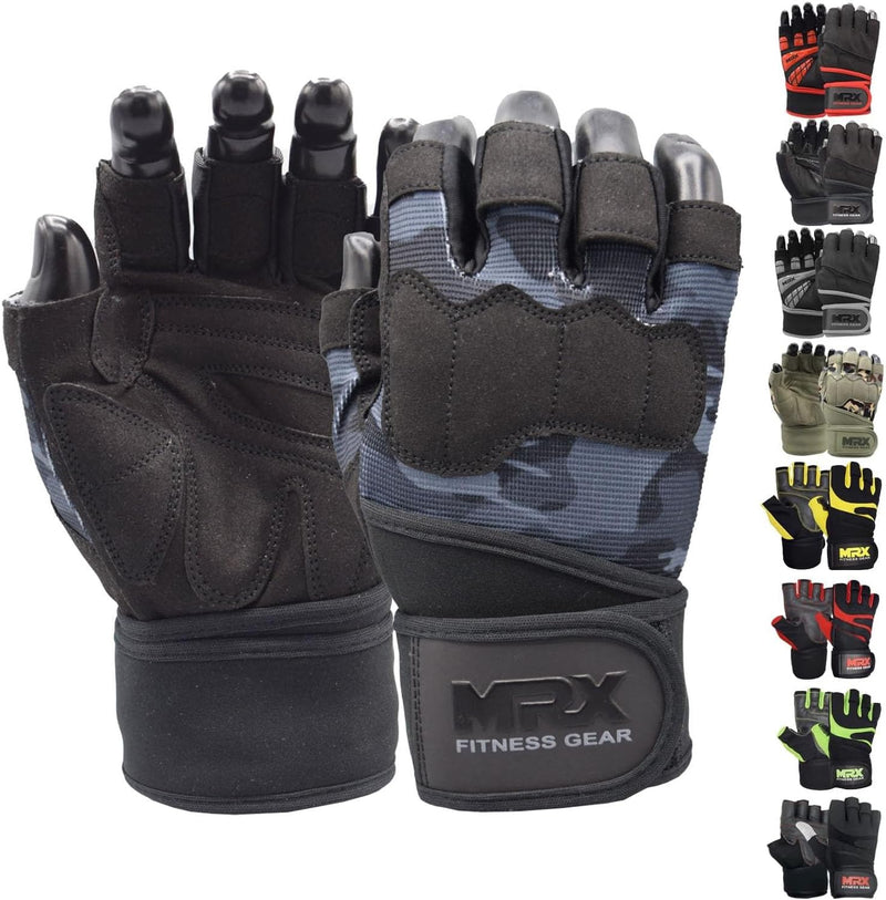 Load image into Gallery viewer, MRX Weightlifting Gloves for Gym Workout Training Long Wrist Strap