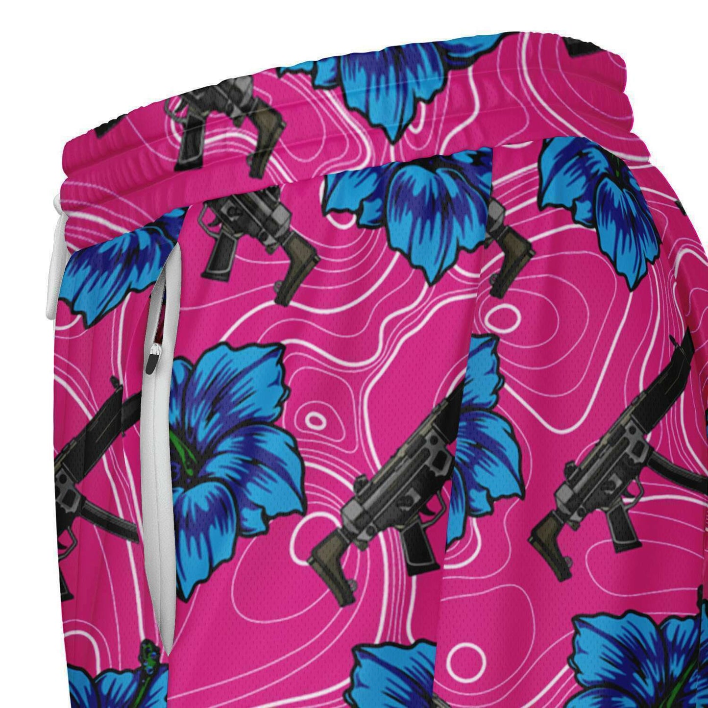 High Capacity Hibiscus Pink Men's 2-in-1 Shorts
