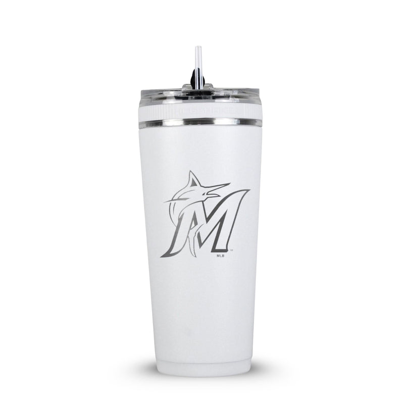 Load image into Gallery viewer, Officially Licensed Miami Marlins 26oz Flex Bottle