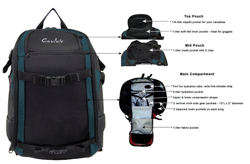 Load image into Gallery viewer, 27 or 32 Liter Glide Ski Pack