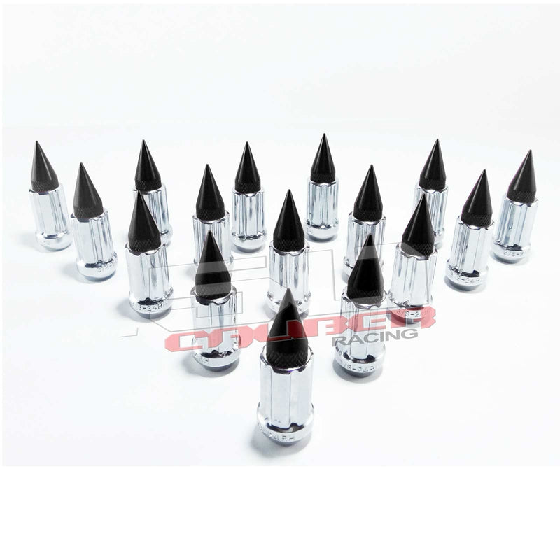Load image into Gallery viewer, 12 x 1.25 mm Chrome Spiked Lug Nuts - 16 Pack