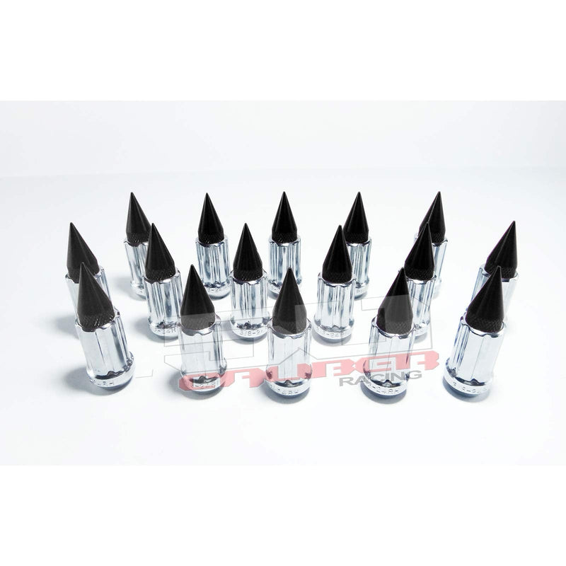 Load image into Gallery viewer, 12 x 1.25 mm Chrome Spiked Lug Nuts - 16 Pack