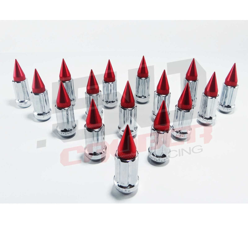 Load image into Gallery viewer, 12 x 1.25 mm Chrome Spiked Lug Nuts - 16 Pack