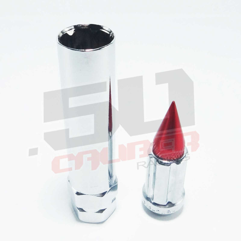 Load image into Gallery viewer, 12 x 1.25 mm Chrome Spiked Lug Nuts - 16 Pack