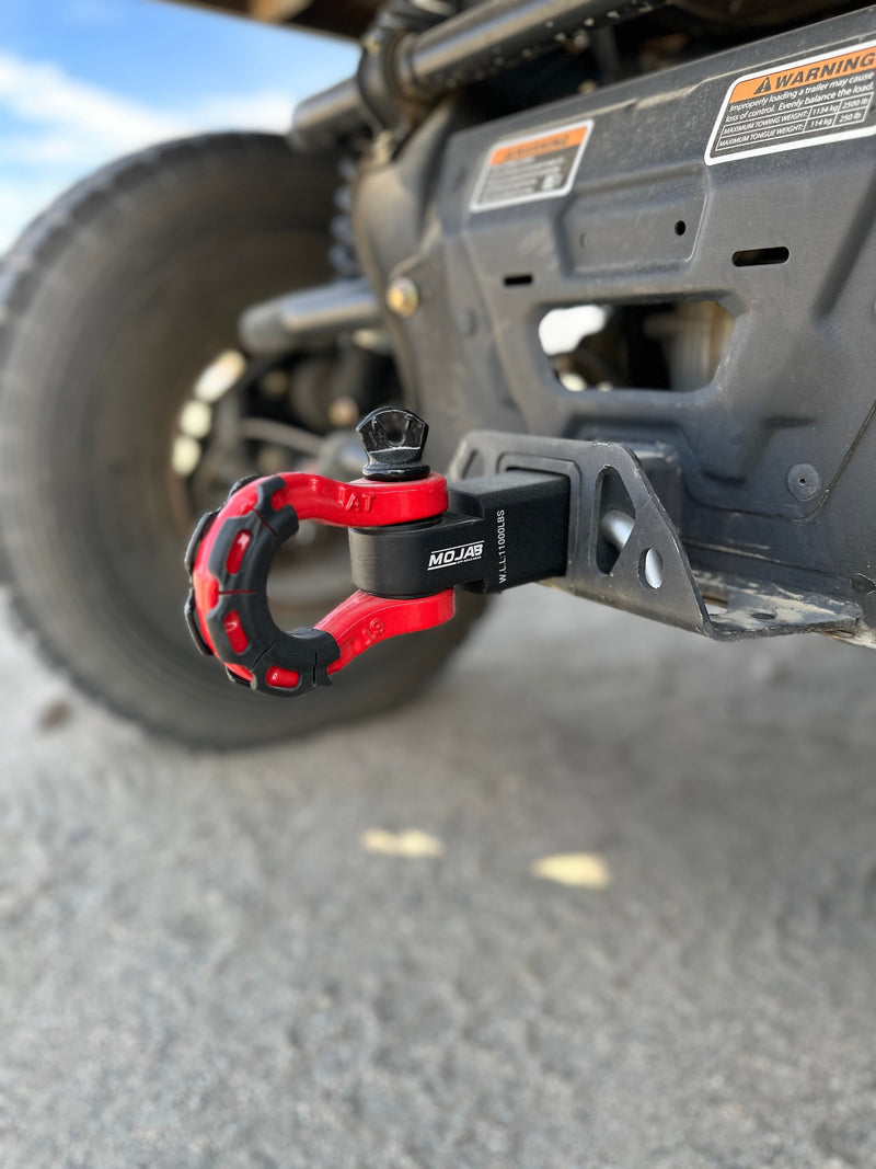 Load image into Gallery viewer, 2'' Aluminum Hitch Receiver with Steel D-Shackle (LIFETIME WARRANTY)