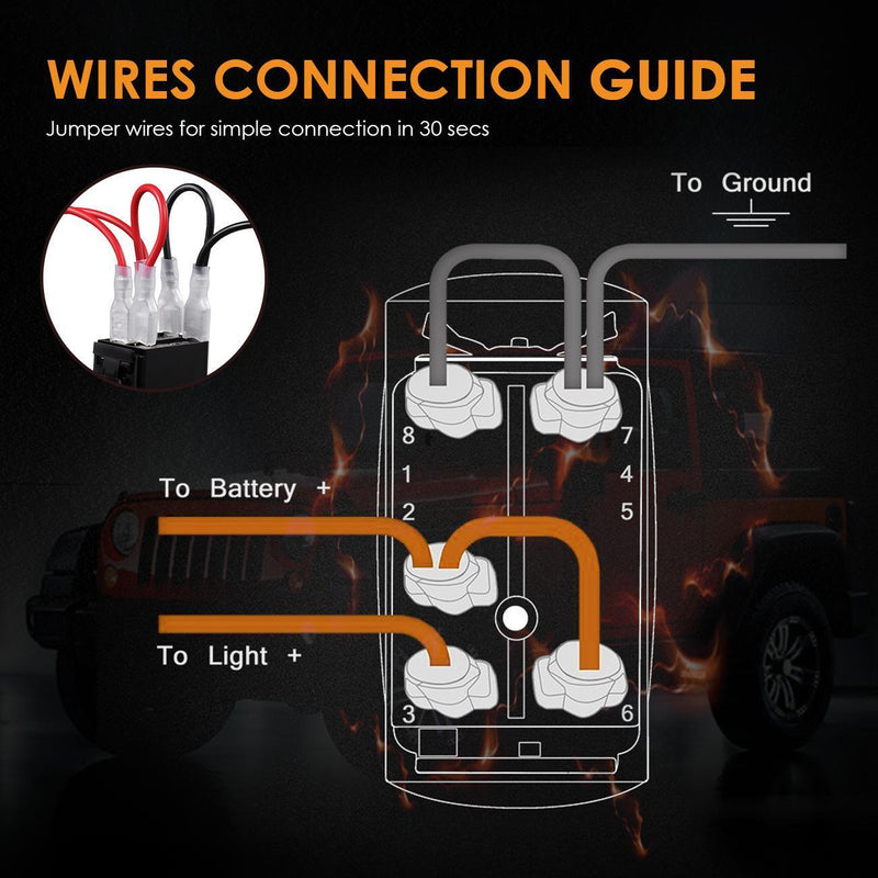 Load image into Gallery viewer, 5 Pin Laser On/Off switches 20A/12V 10A/24V Switch with Jumper Wires Set for Cars,Trucks,RVs
