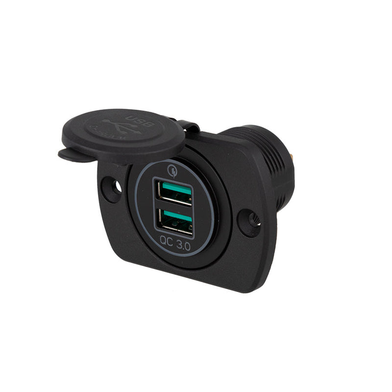 Load image into Gallery viewer, 29mm Panel Mount QC3.0 Quick Charger Dual USB