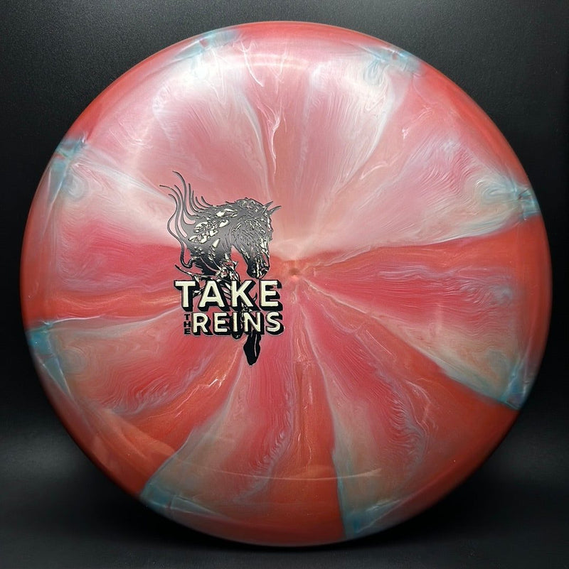 Load image into Gallery viewer, Sublime Swirl Mustang - "Take The Reins" Mini Stamp
