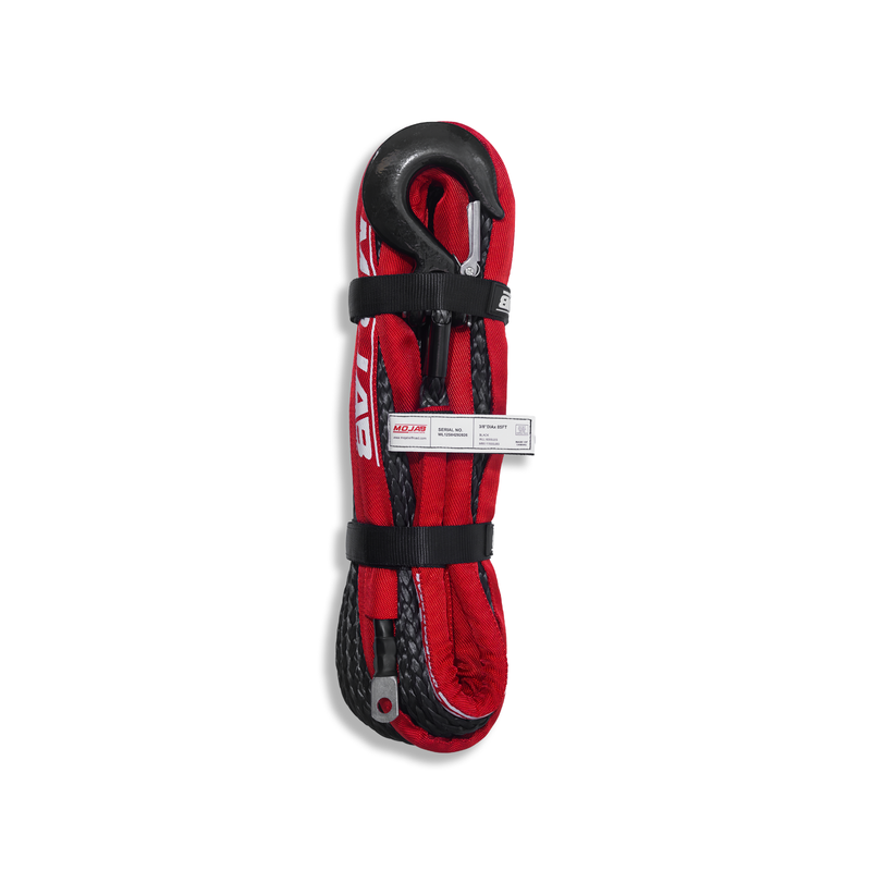 Load image into Gallery viewer, 3/8'' x 85' Synthetic Winch Rope with Removeable forged winch hook