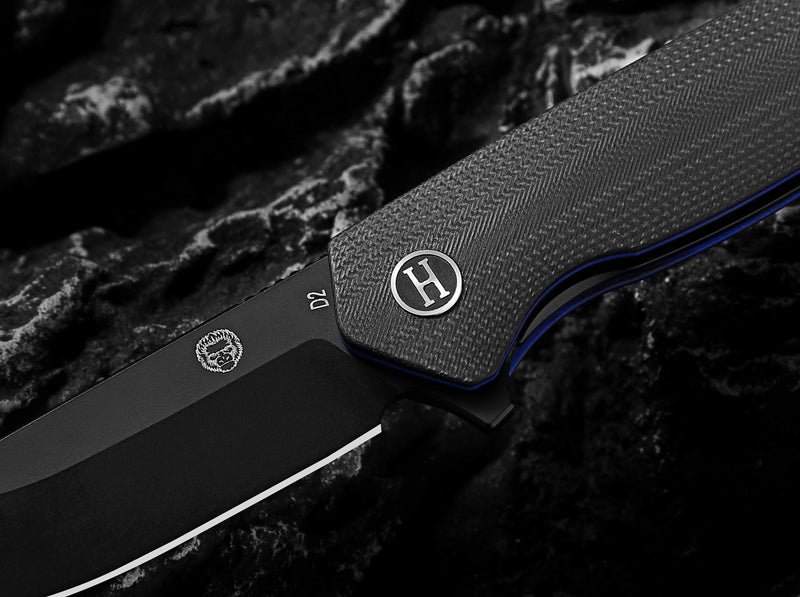 Load image into Gallery viewer, The Pathfinder Folding Pocket Knife Giftset for Men and Women (Black and Blue)