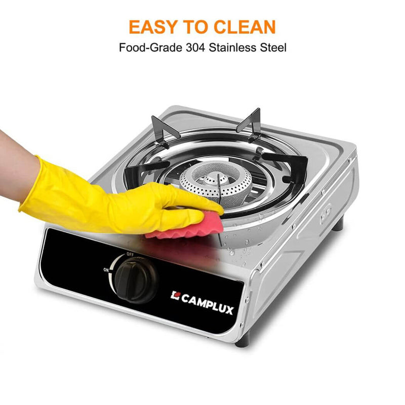 Load image into Gallery viewer, Camplux Single Burner Propane Stove 9,800 BTU, Portable Gas Stoves